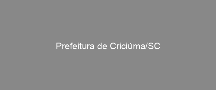 Provas Anteriores Prefeitura de Criciúma/SC
